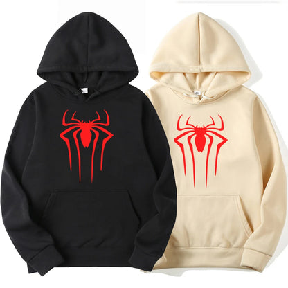 2026 Fashion Men’s Spider Hoodie – Casual Printed Sweatshirt