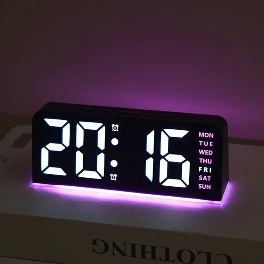 Digital LED Alarm Clock – Dual Alarms, Date & Night Light