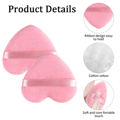 20/30pcs Triangle Velvet Powder Puffs – Wet & Dry Makeup Sponges