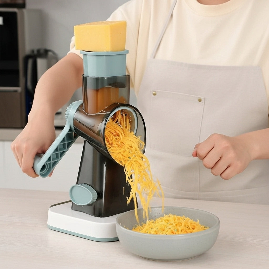 3-in-1 Rotary Slicer & Grater