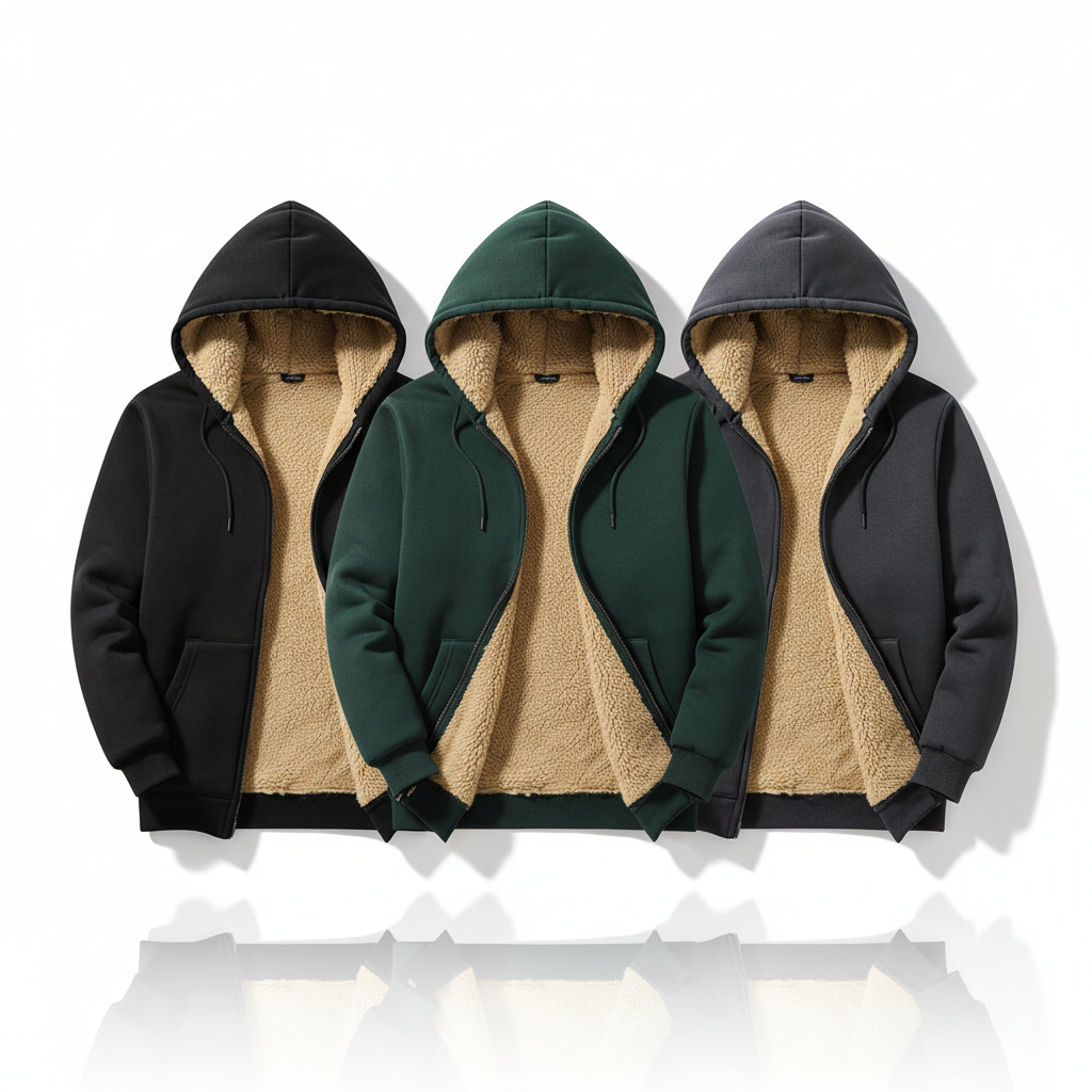 Winter Lambswool Fleece Hoodie – Warm & Casual