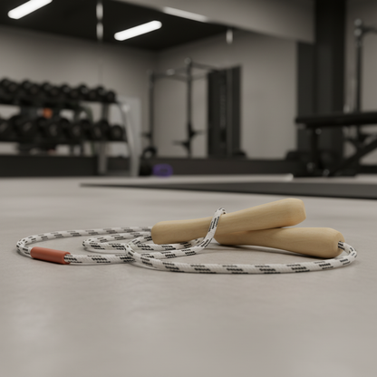 Medium-Sized Wooden Handle Jump Rope – Durable Fitness Essential