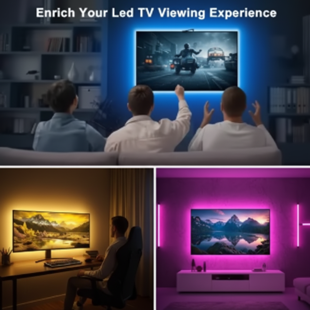 RGBIC LED Strip Light for PC & TV – App Control, Music Sync, Smart Gaming Light