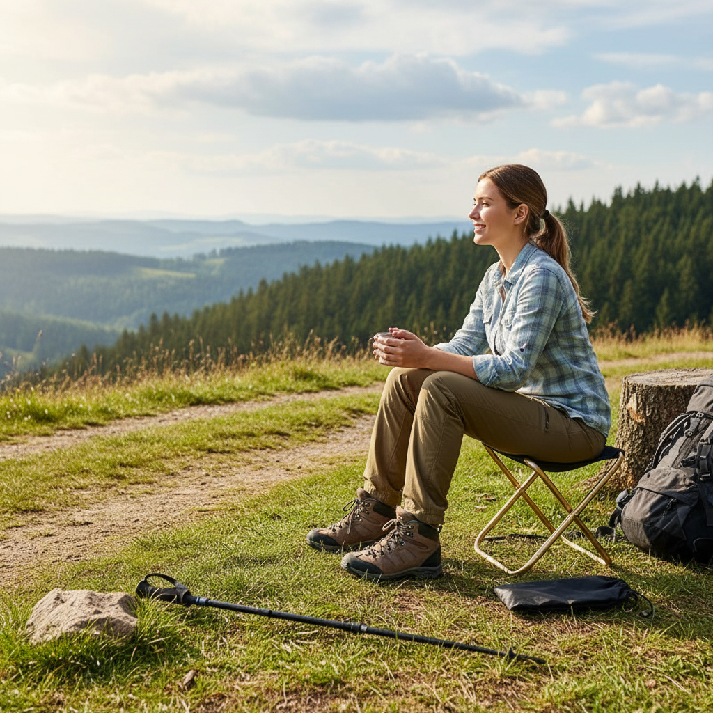 Golden Folding Outdoor Chair