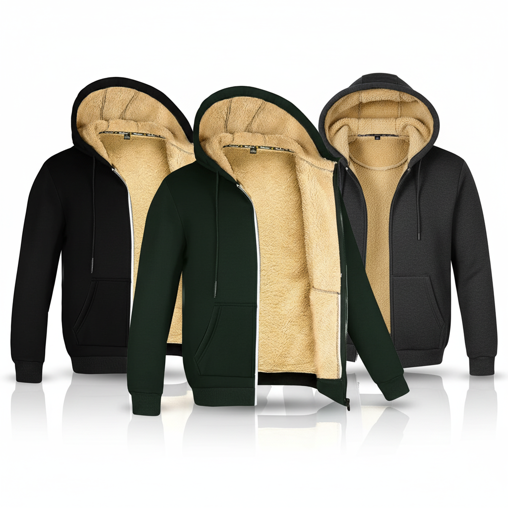 Winter Lambswool Fleece Hoodie – Warm & Casual