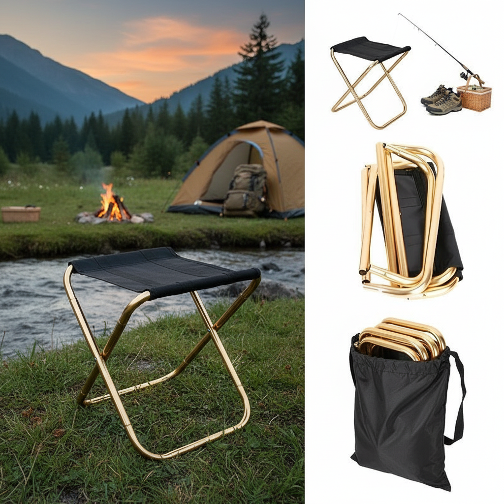 Golden Folding Outdoor Chair